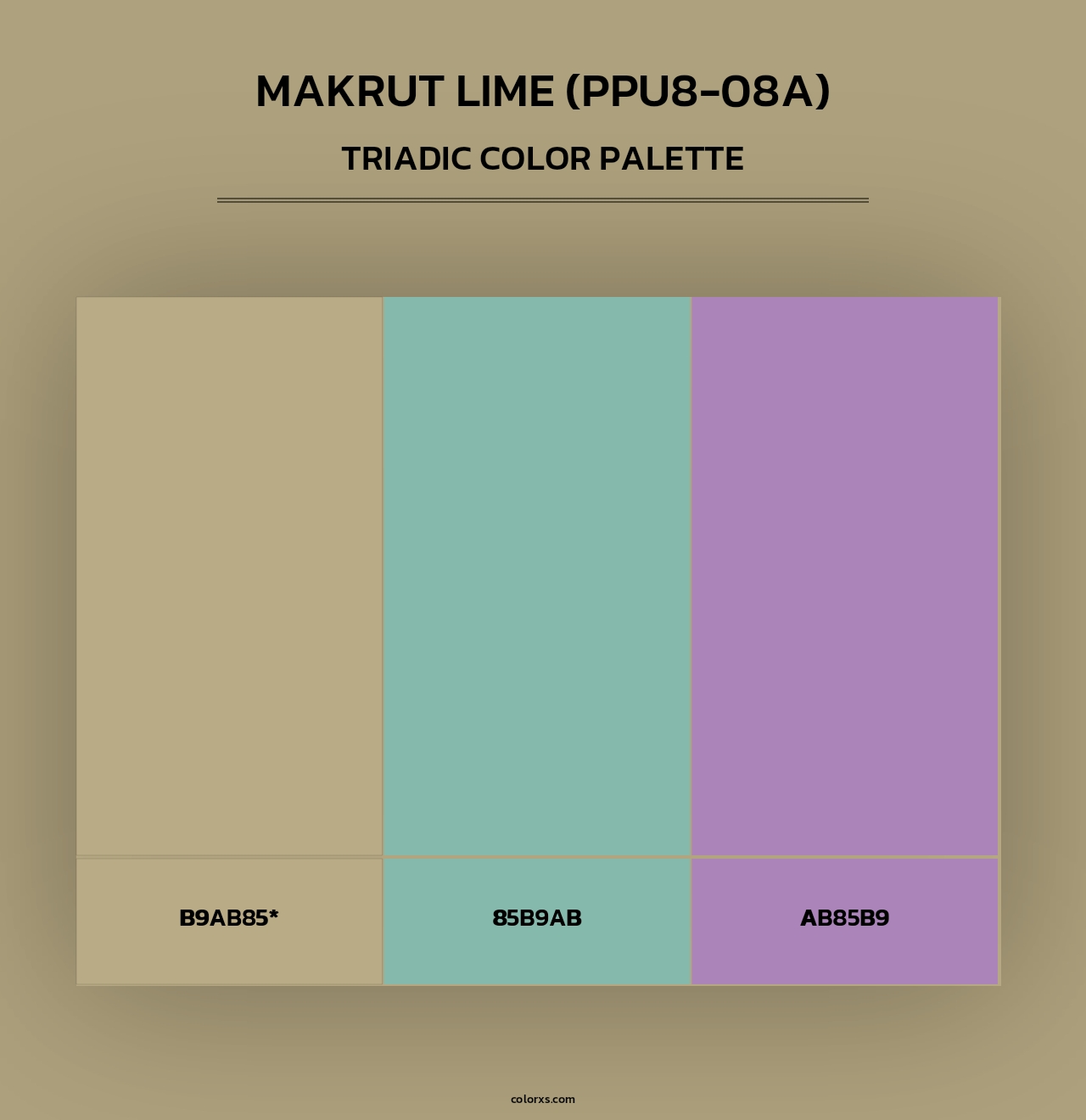 Makrut Lime (PPU8-08A) - Triadic Color Palette
