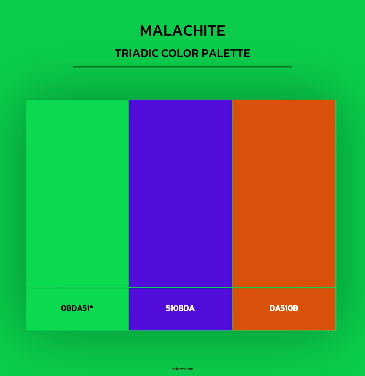 Malachite - Triadic Color Palette