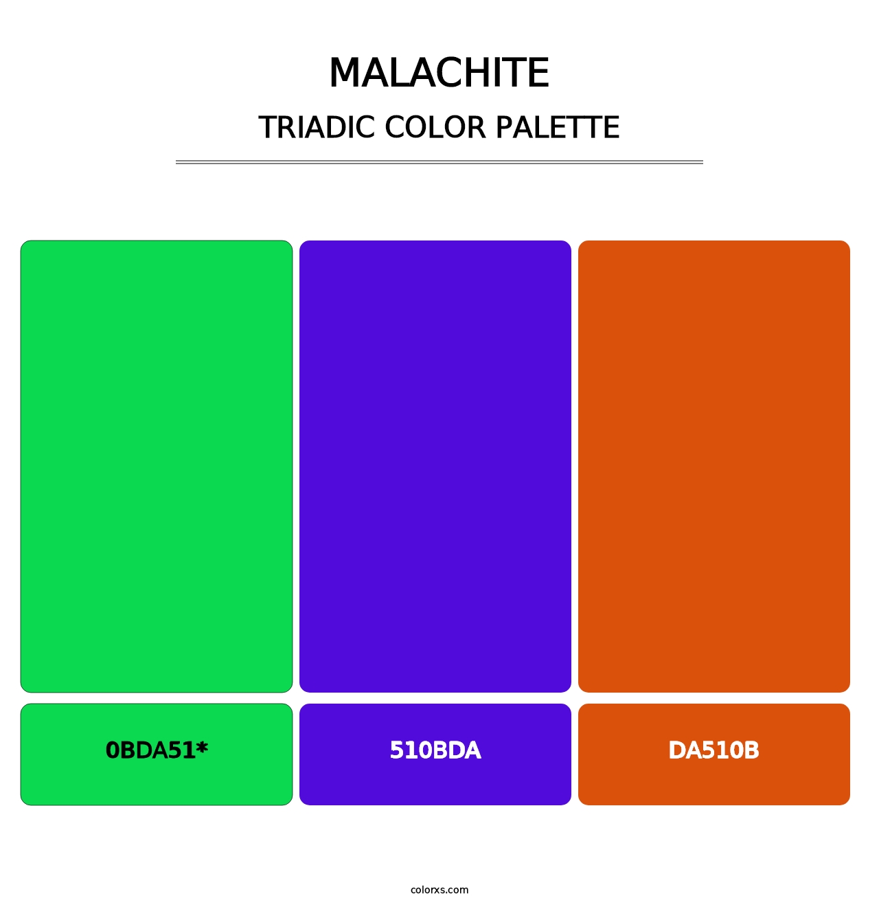Malachite - Triadic Color Palette