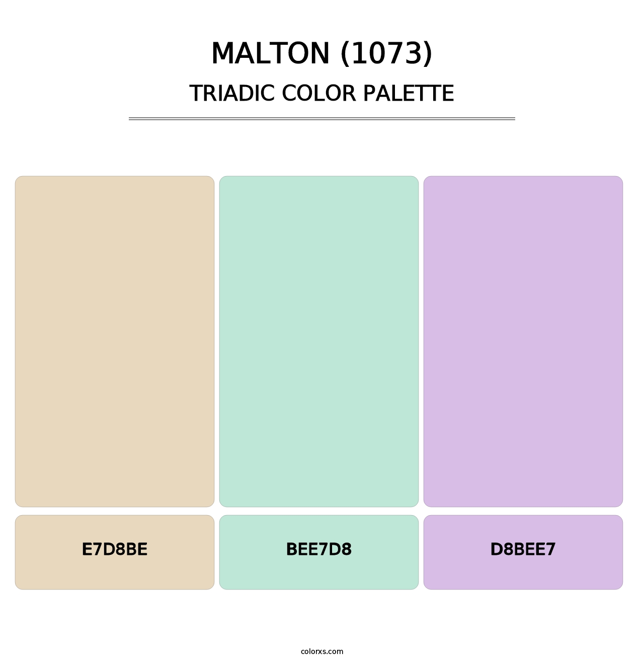 Malton (1073) - Triadic Color Palette