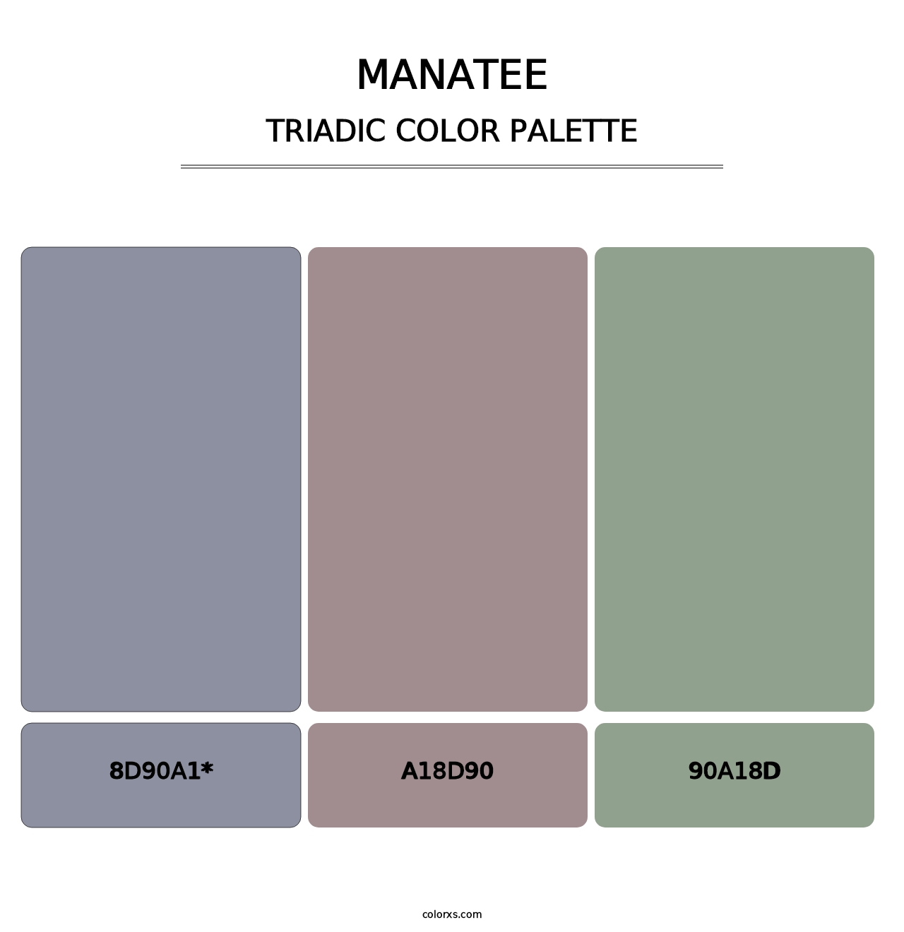 Manatee - Triadic Color Palette