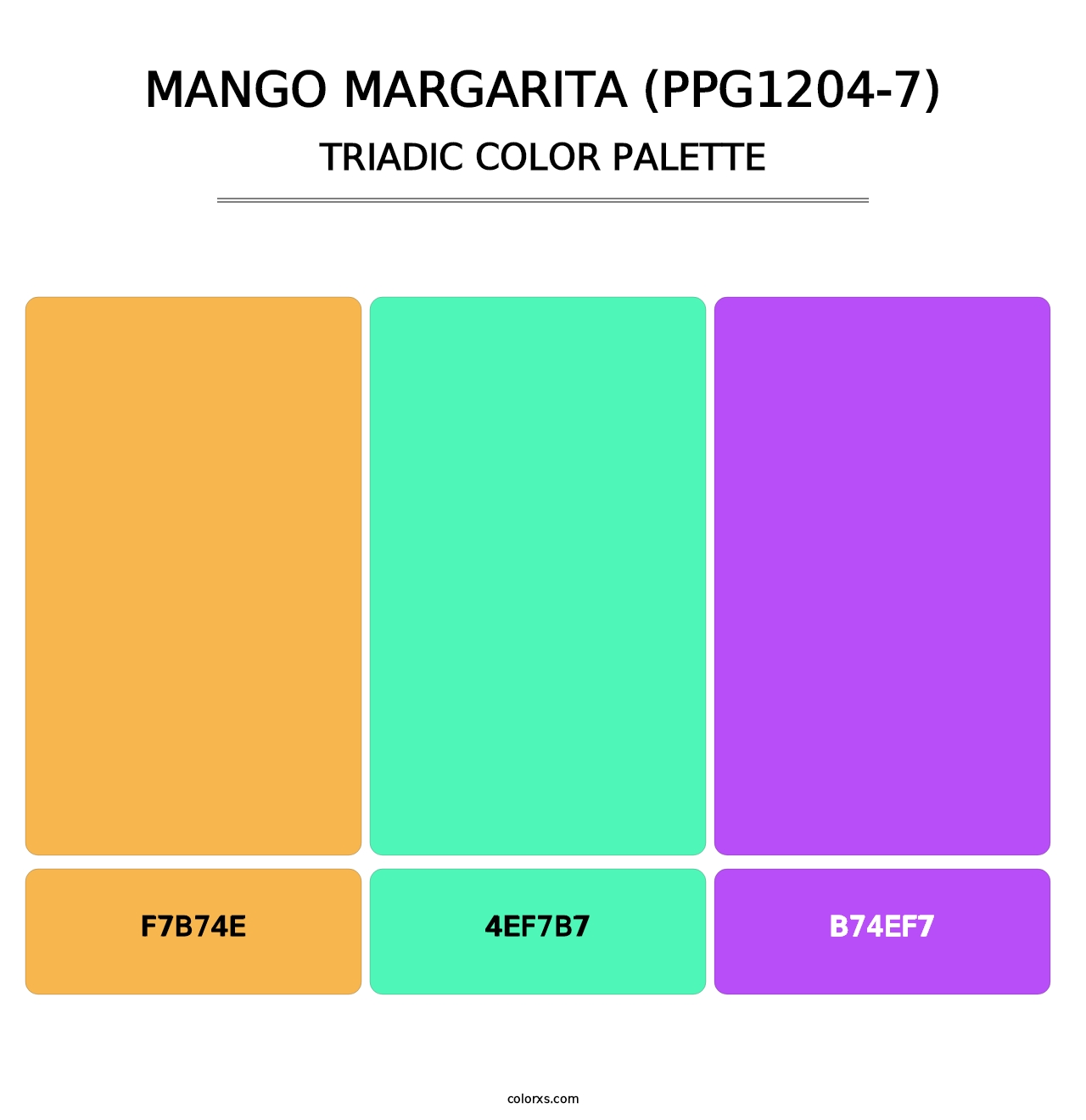 Mango Margarita (PPG1204-7) - Triadic Color Palette