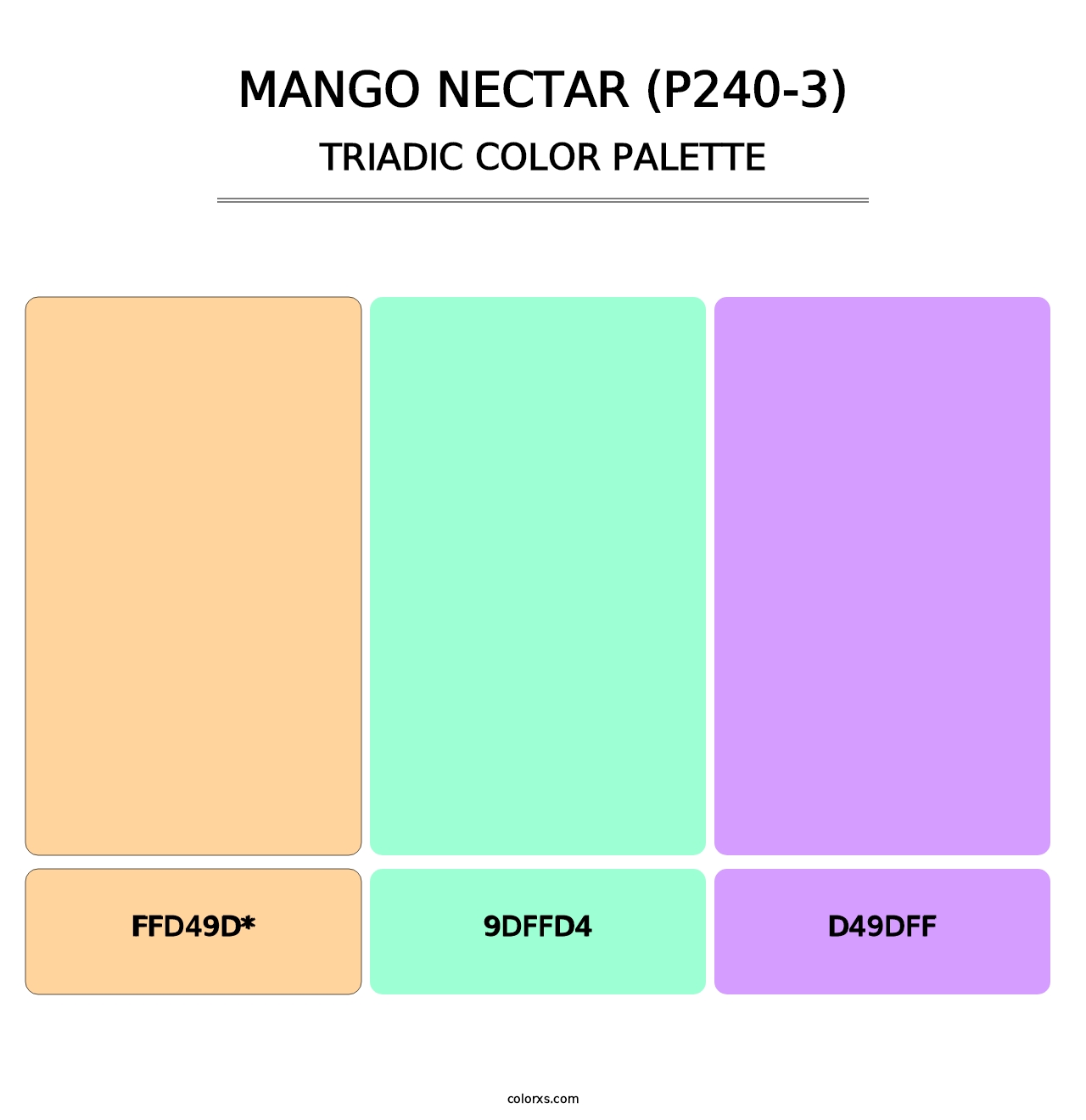 Mango Nectar (P240-3) - Triadic Color Palette