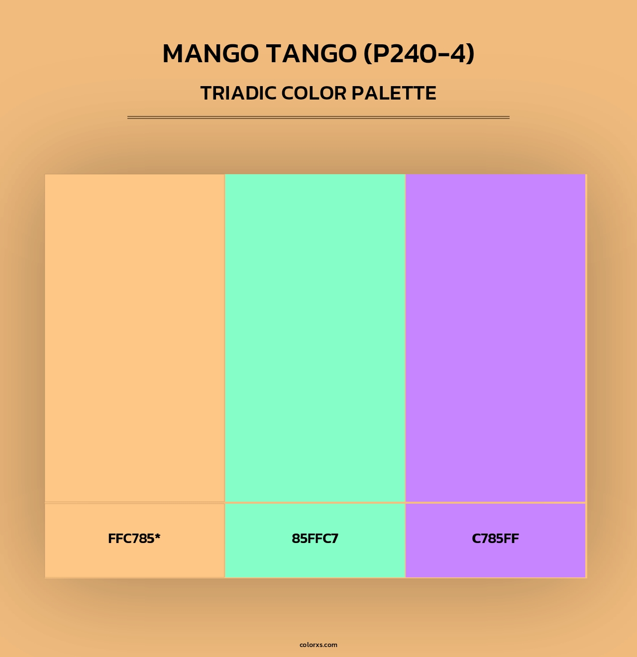 Mango Tango (P240-4) - Triadic Color Palette