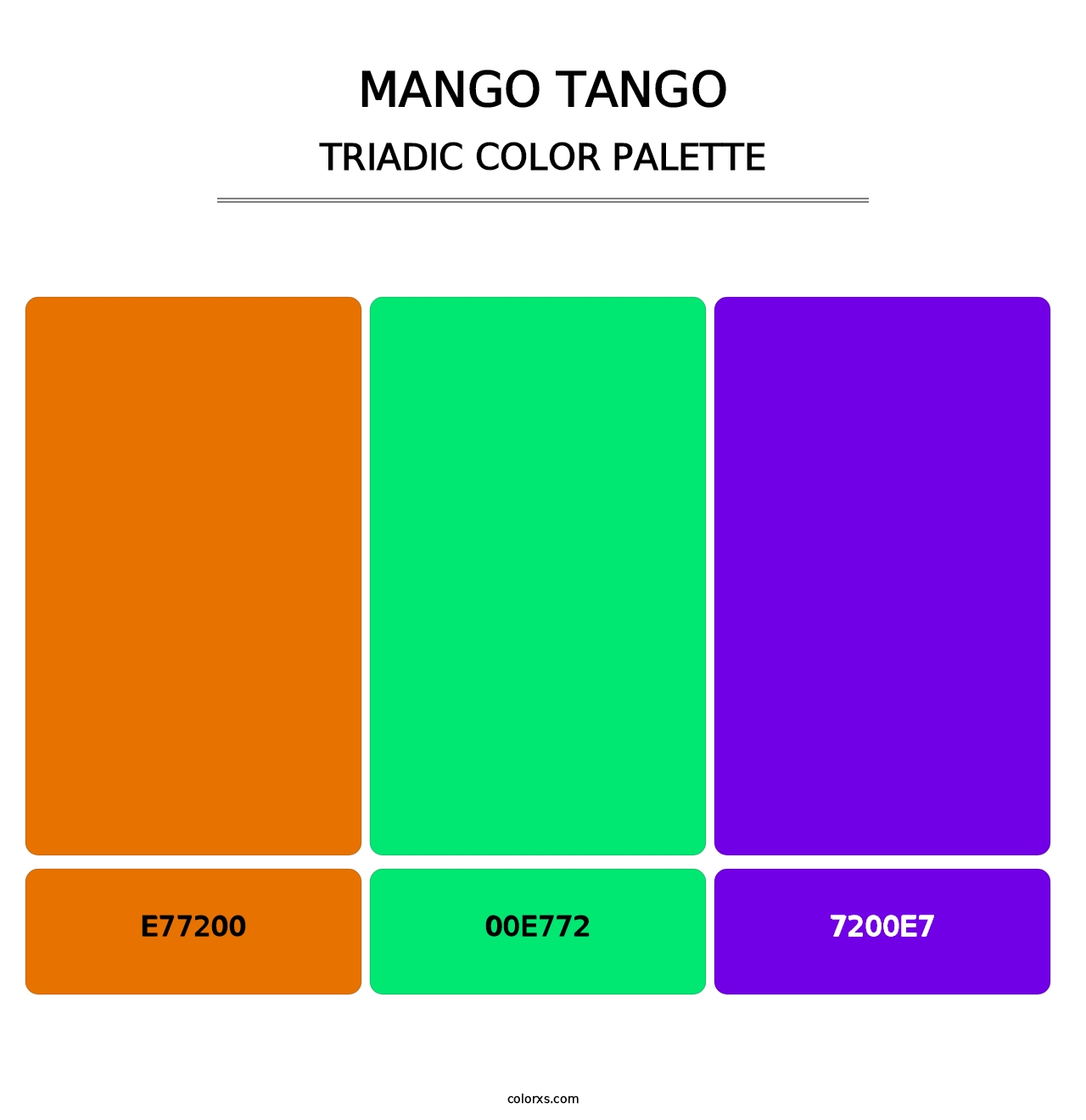 Mango Tango - Triadic Color Palette