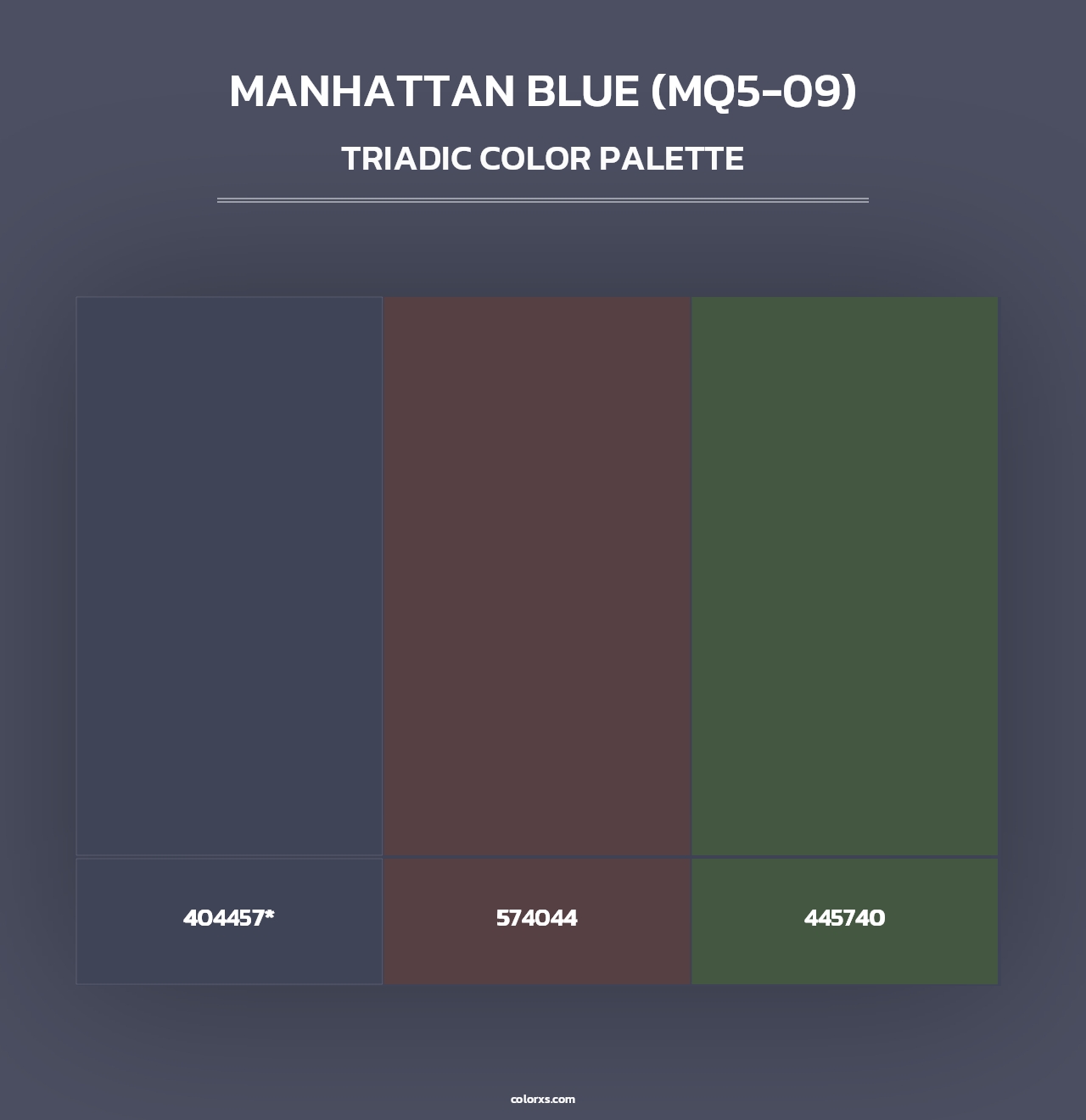 Manhattan Blue (MQ5-09) - Triadic Color Palette