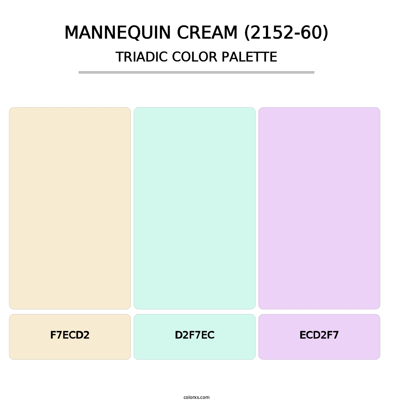 Mannequin Cream (2152-60) - Triadic Color Palette