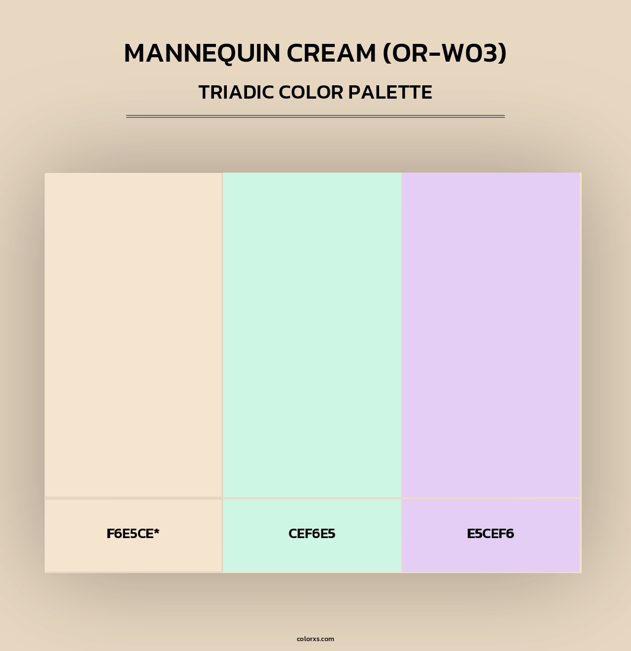 Mannequin Cream (OR-W03) - Triadic Color Palette