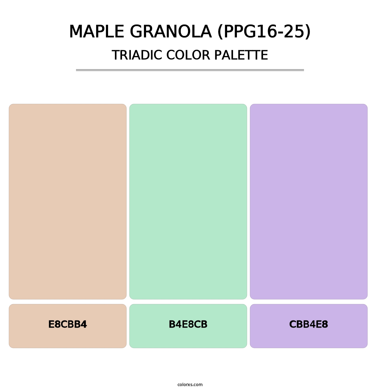 Maple Granola (PPG16-25) - Triadic Color Palette