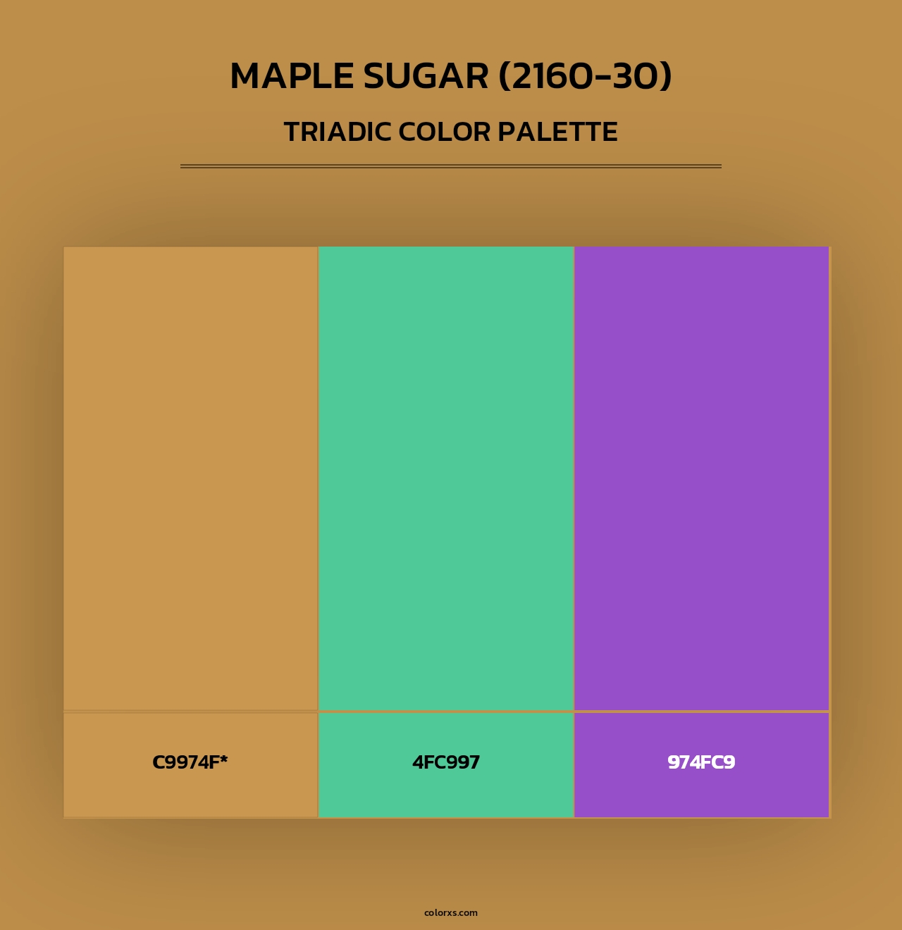 Maple Sugar (2160-30) - Triadic Color Palette