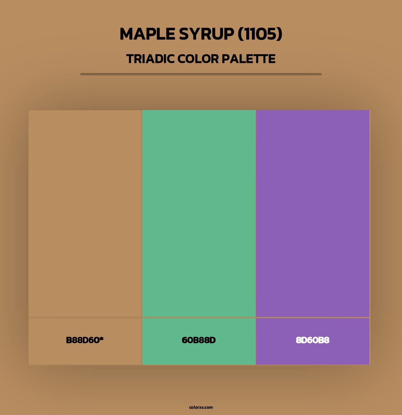 Maple Syrup (1105) - Triadic Color Palette
