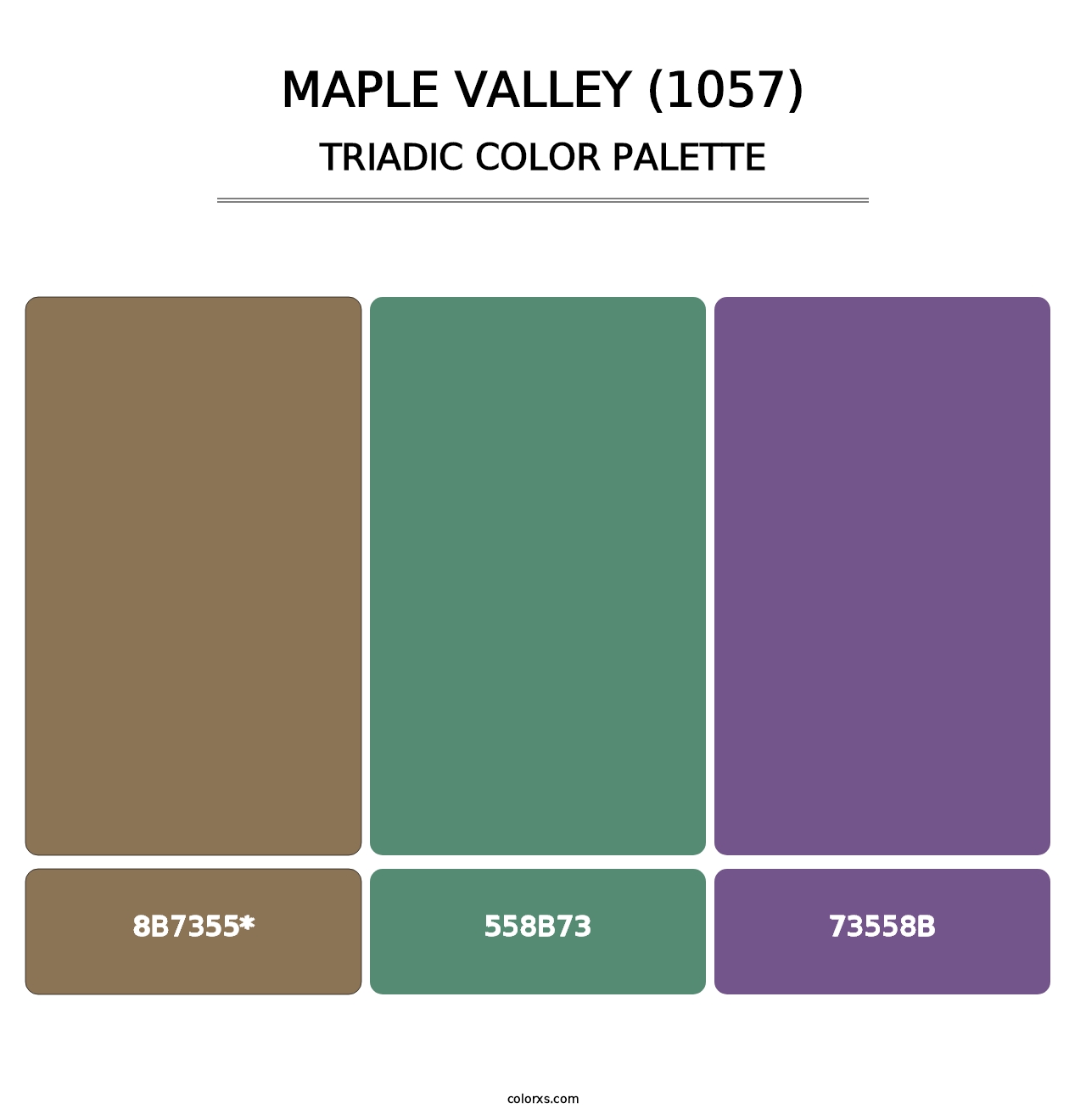 Maple Valley (1057) - Triadic Color Palette