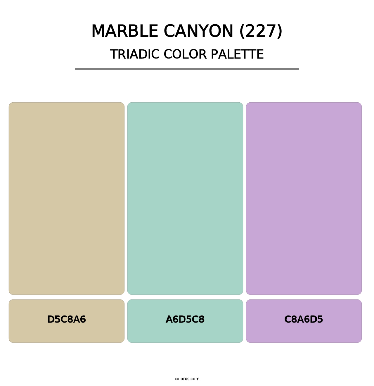 Marble Canyon (227) - Triadic Color Palette