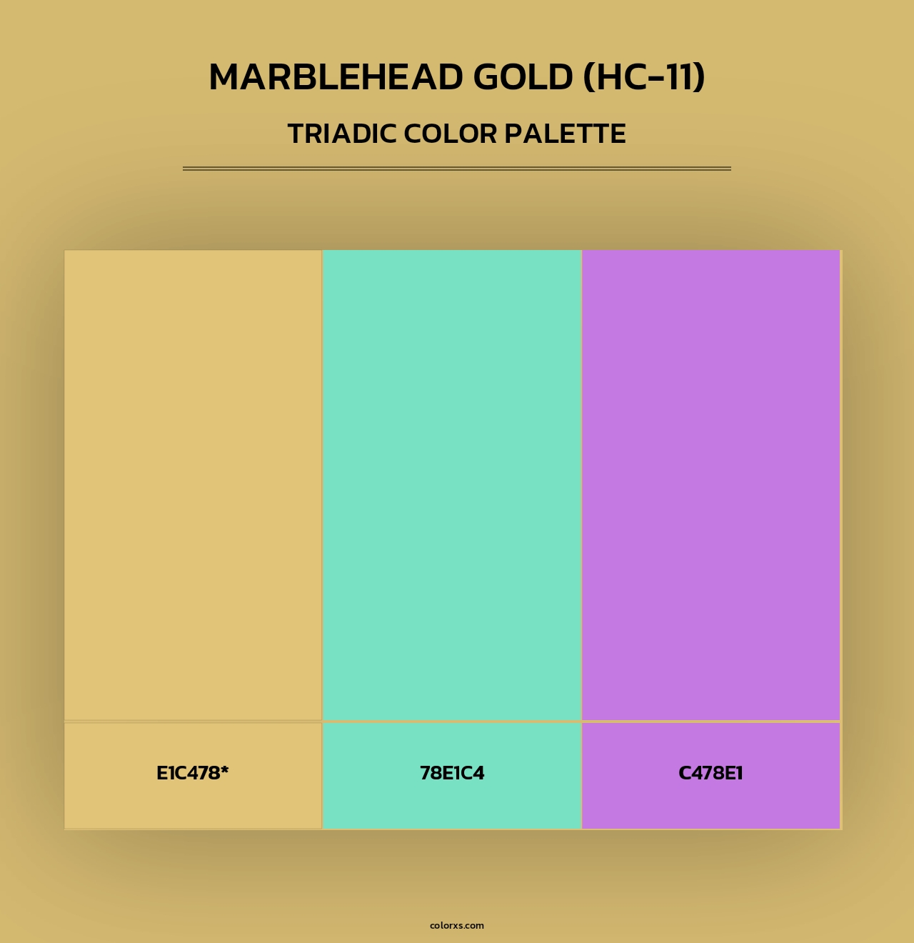 Marblehead Gold (HC-11) - Triadic Color Palette