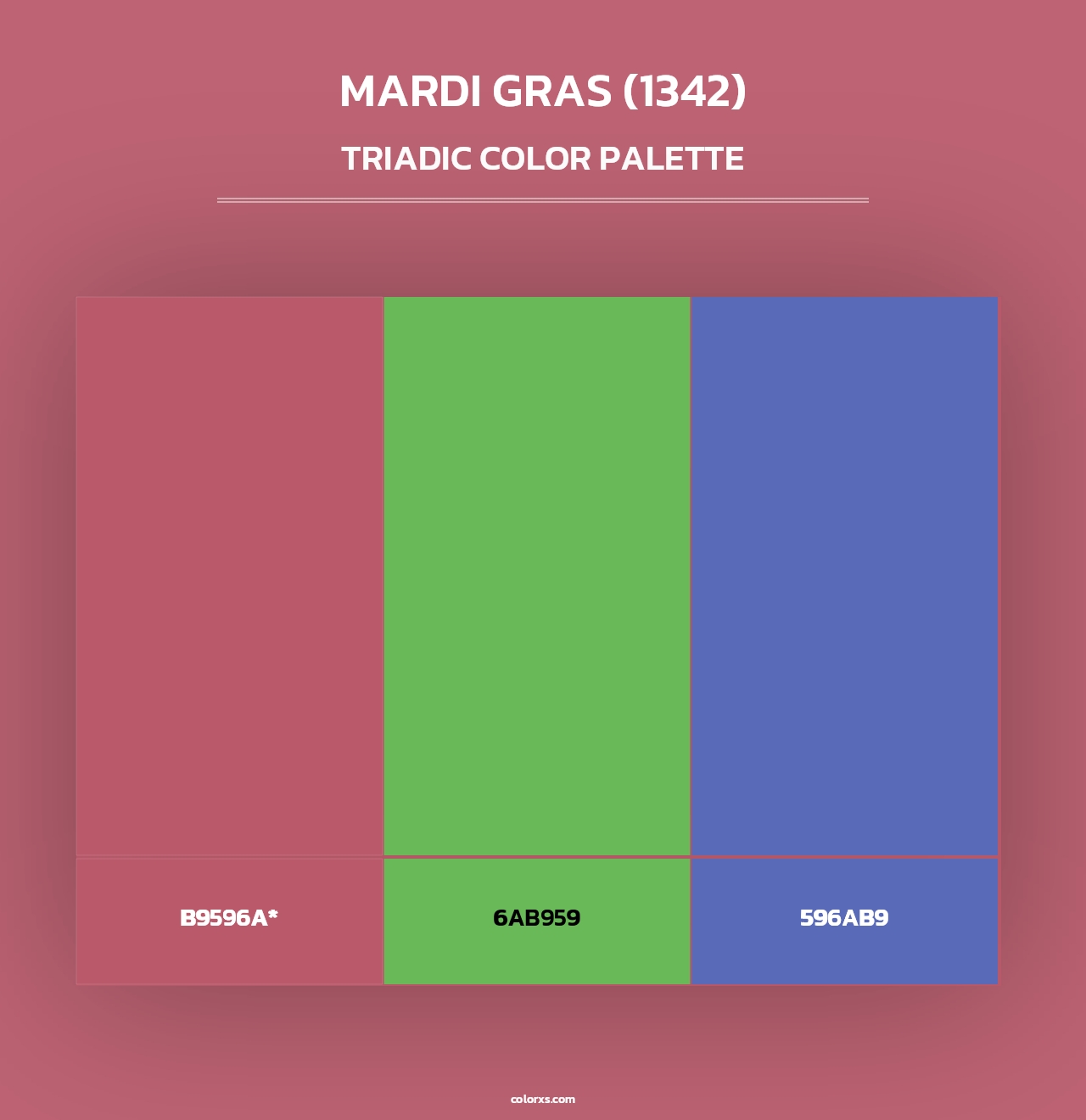 Mardi Gras (1342) - Triadic Color Palette