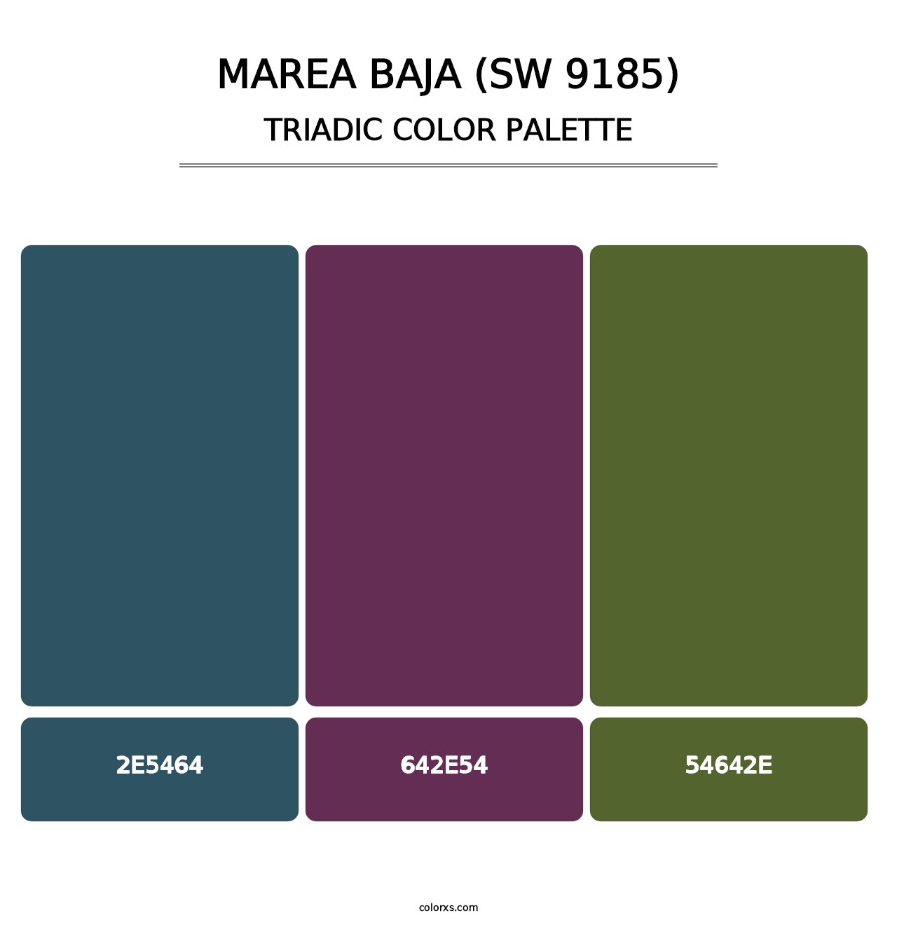 Marea Baja (SW 9185) - Triadic Color Palette