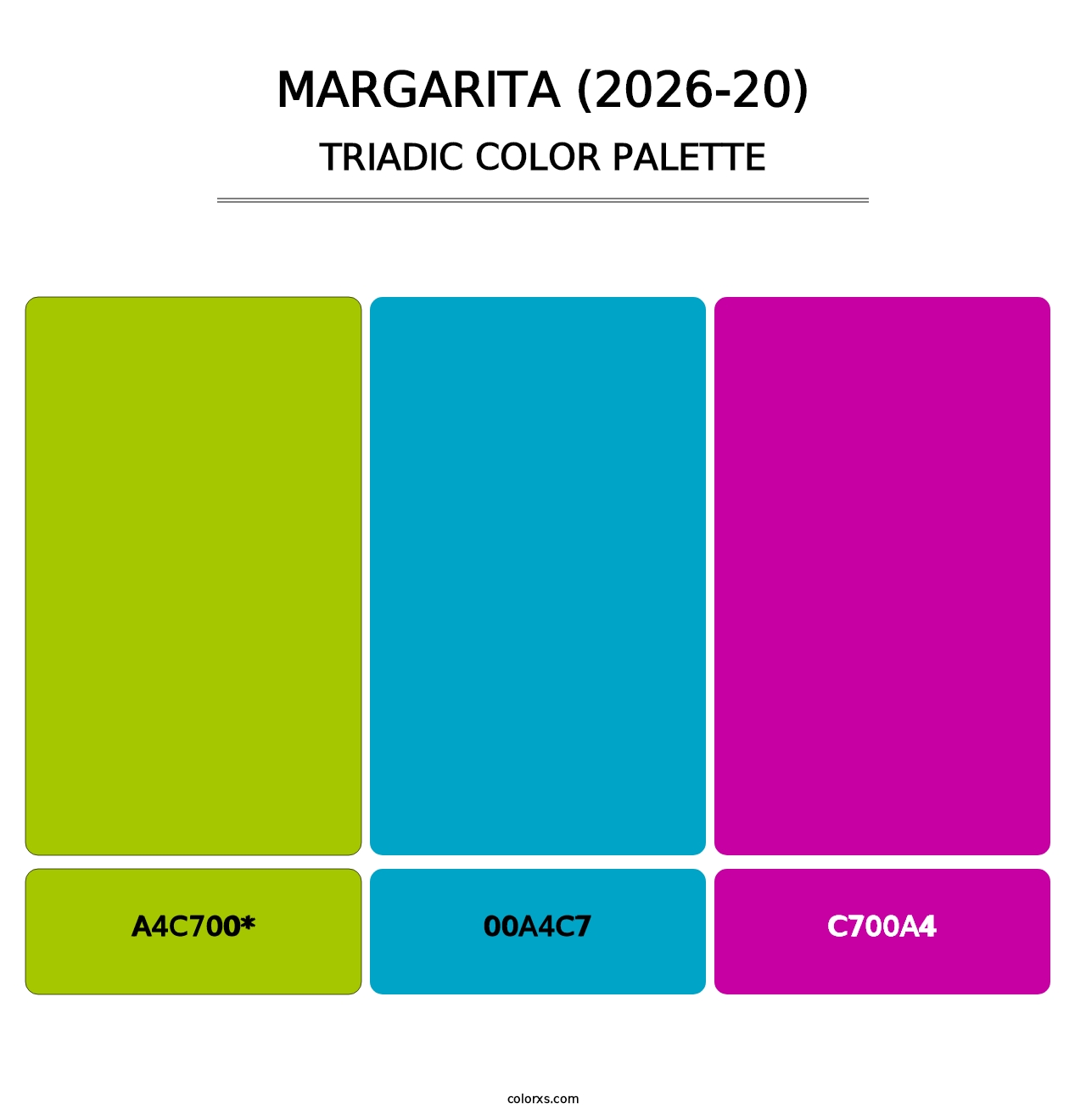 Margarita (2026-20) - Triadic Color Palette