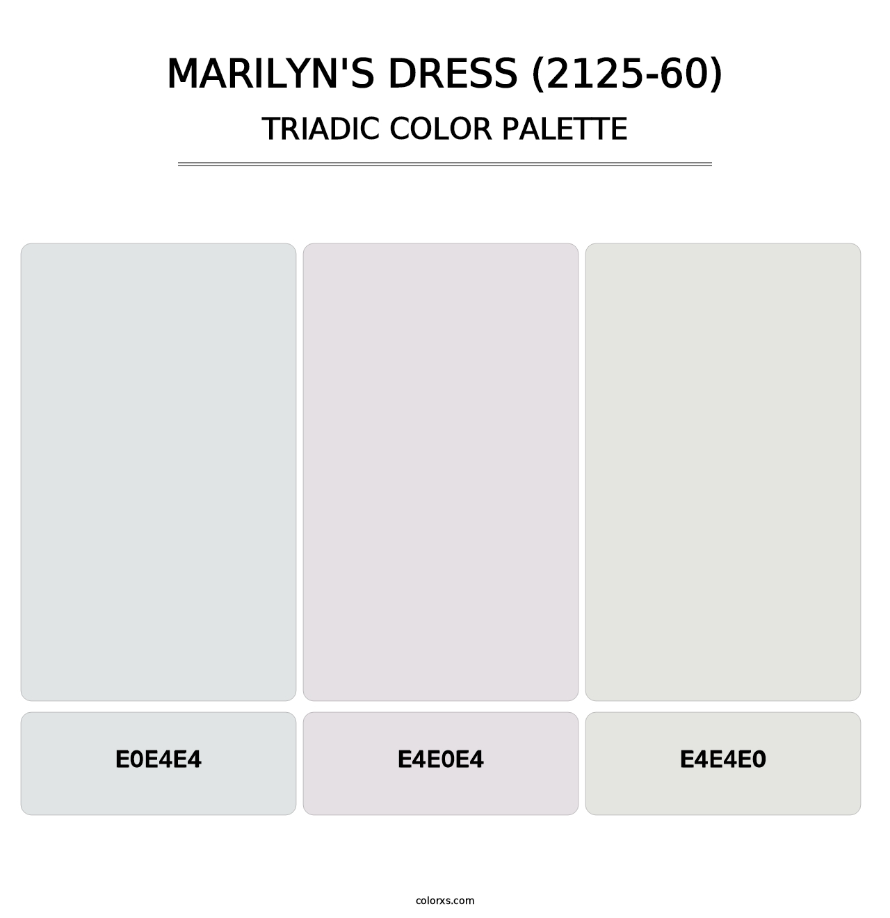 Marilyn's Dress (2125-60) - Triadic Color Palette