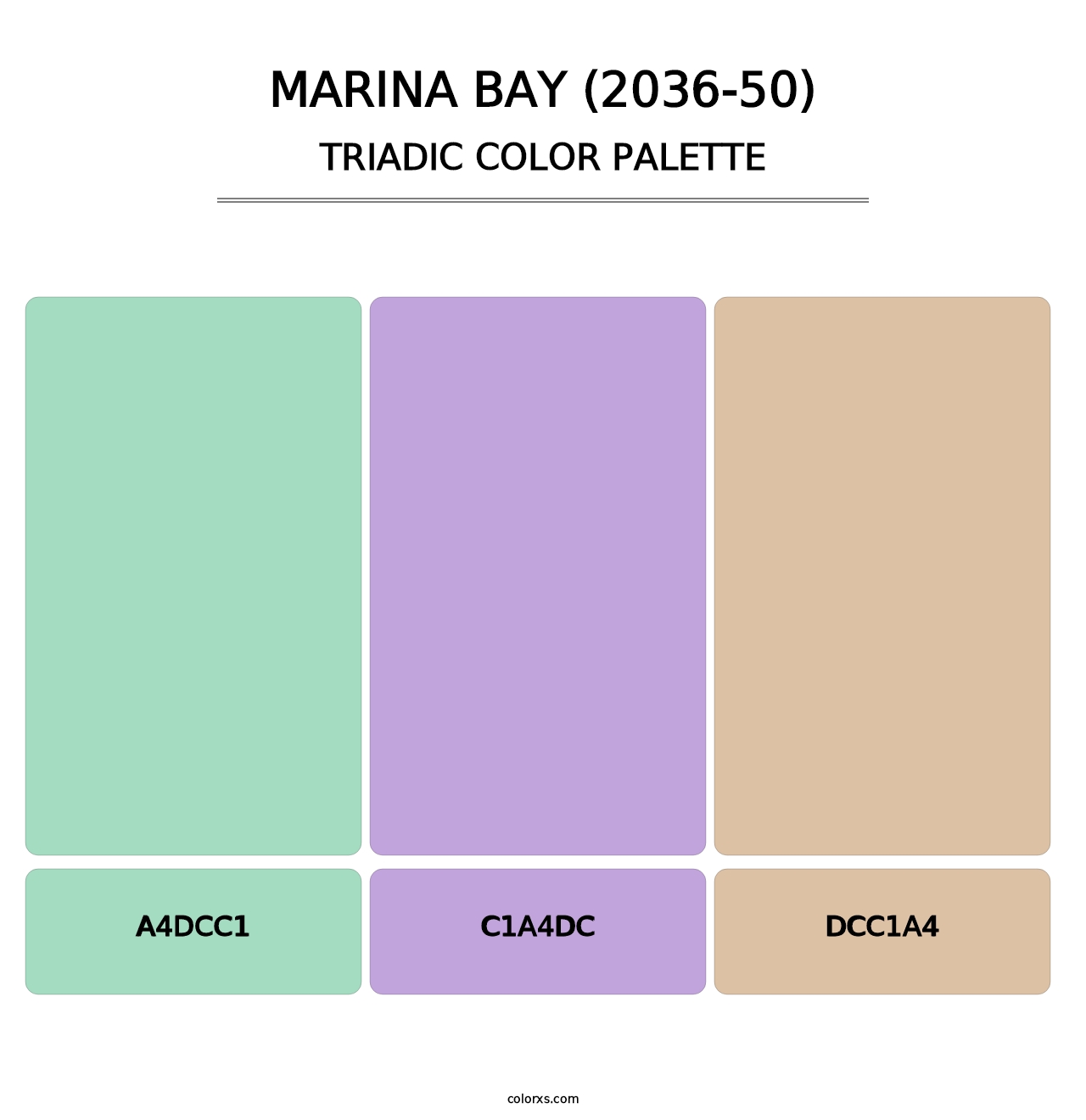 Marina Bay (2036-50) - Triadic Color Palette