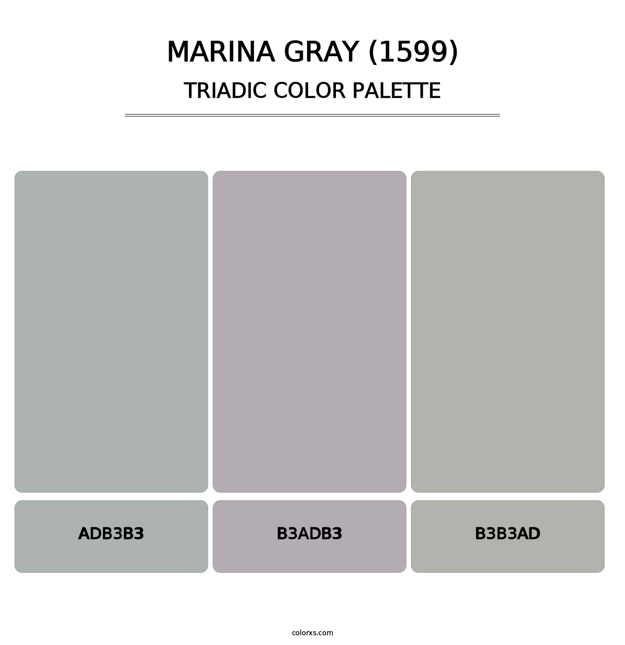 Marina Gray (1599) - Triadic Color Palette