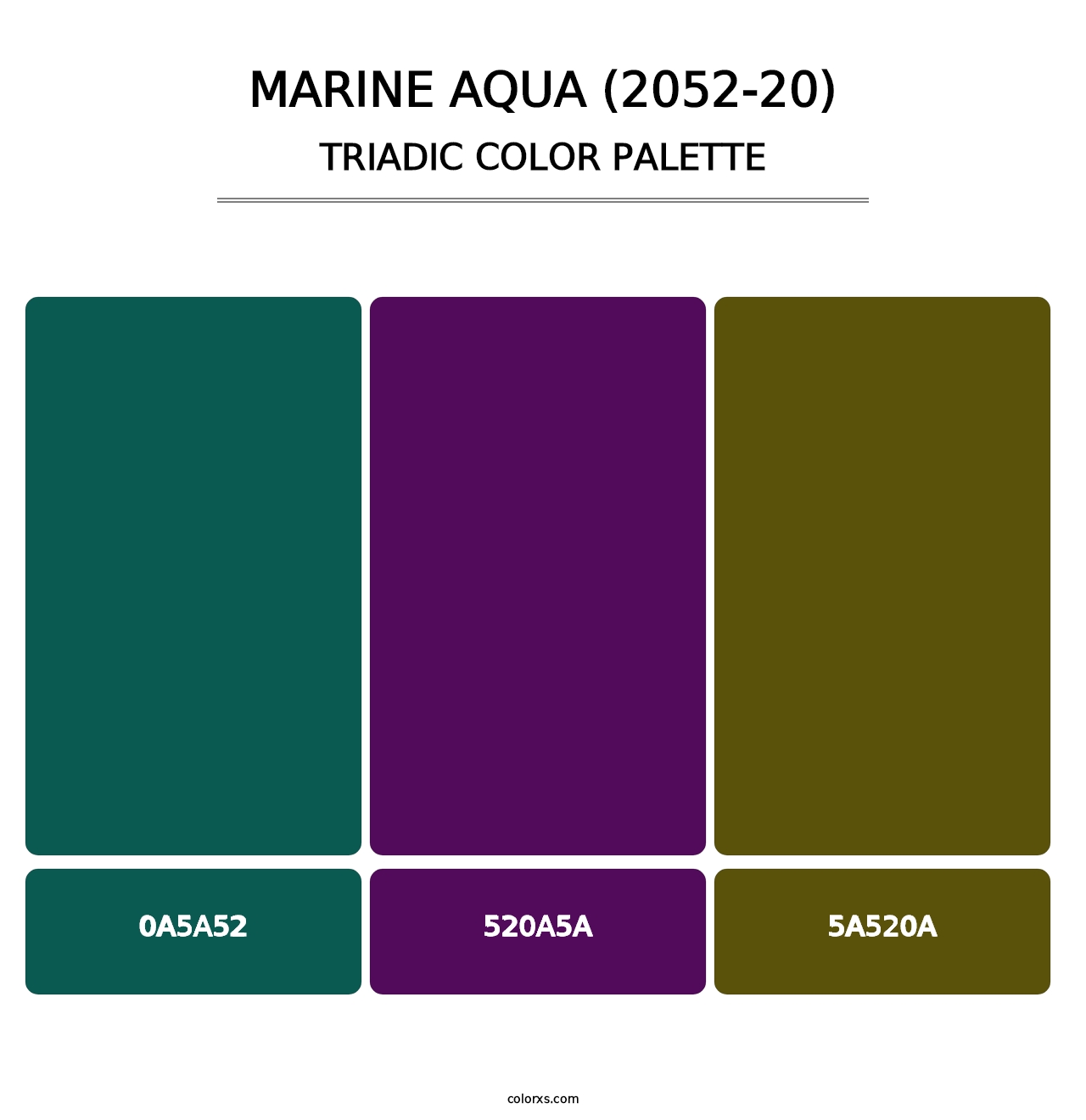 Marine Aqua (2052-20) - Triadic Color Palette
