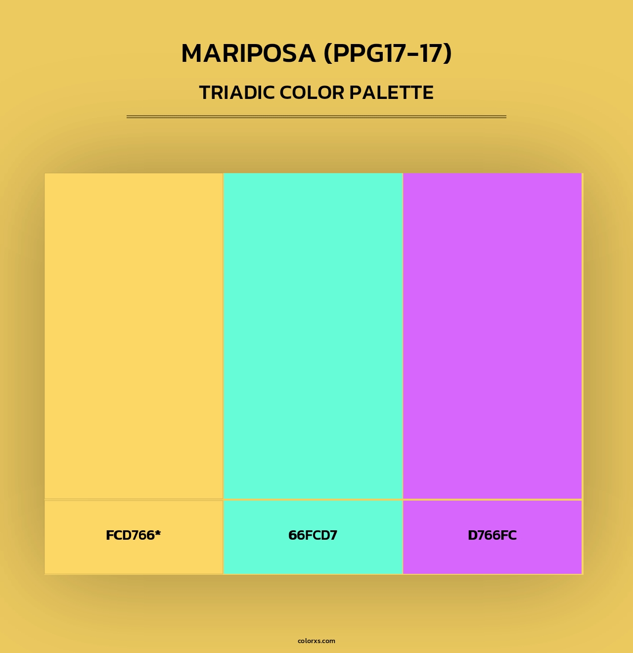 Mariposa (PPG17-17) - Triadic Color Palette