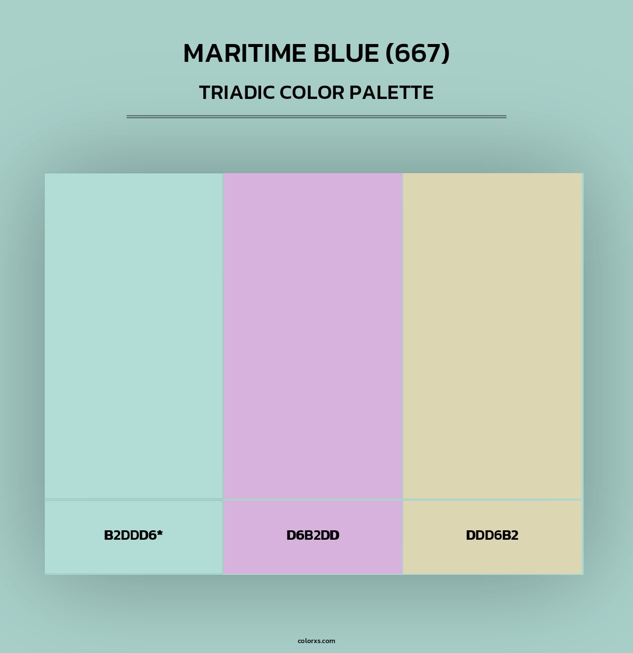 Maritime Blue (667) - Triadic Color Palette