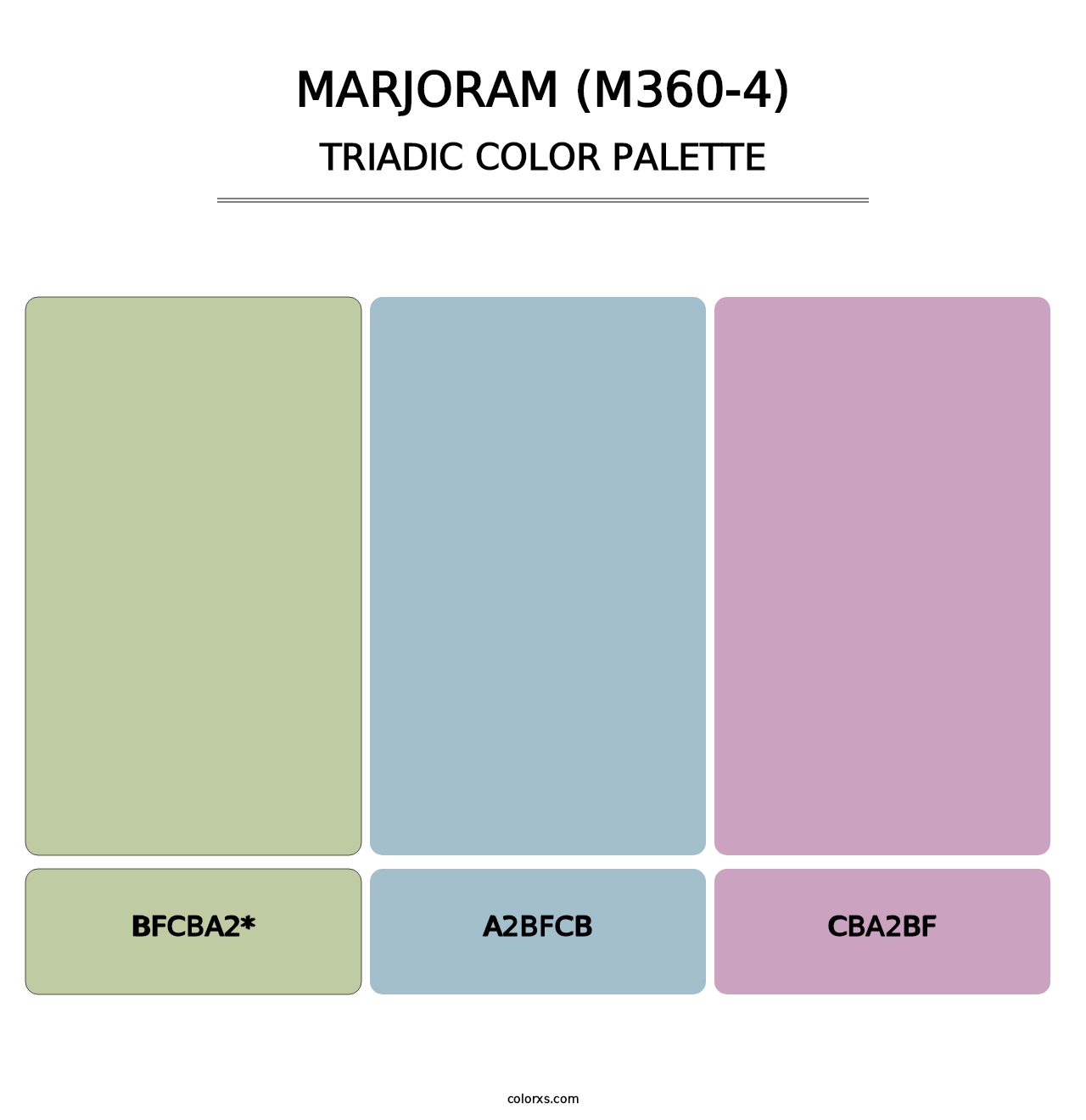 Marjoram (M360-4) - Triadic Color Palette