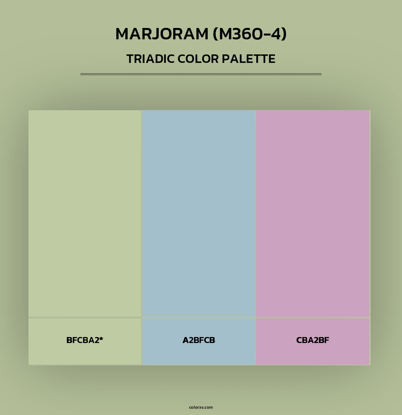 Marjoram (M360-4) - Triadic Color Palette