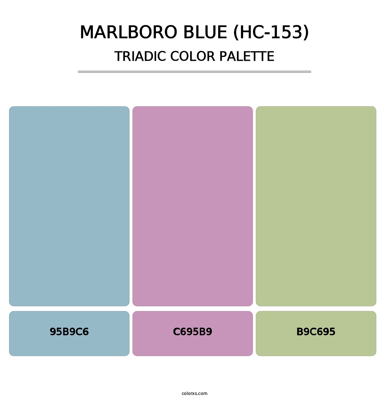 Marlboro Blue (HC-153) - Triadic Color Palette