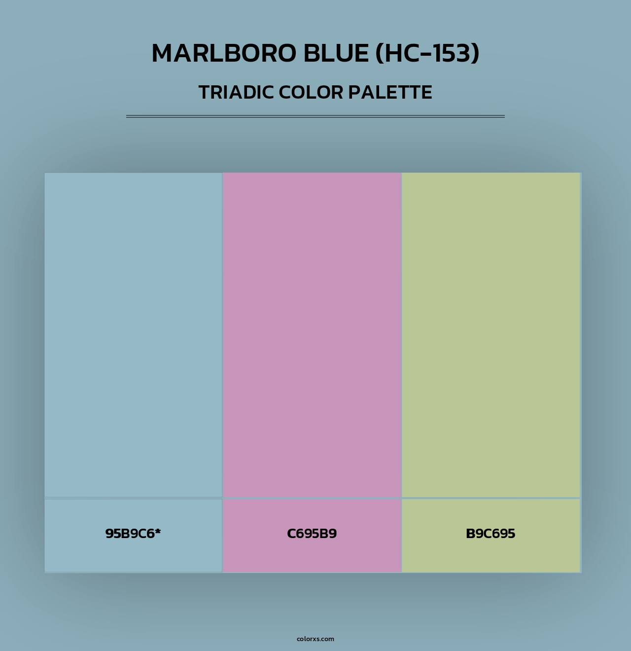 Marlboro Blue (HC-153) - Triadic Color Palette