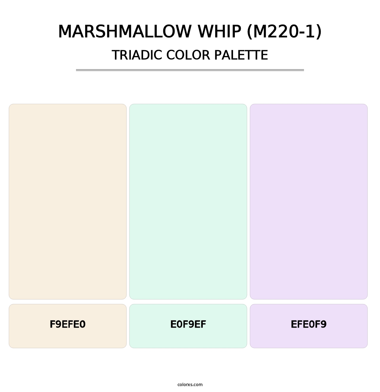 Marshmallow Whip (M220-1) - Triadic Color Palette