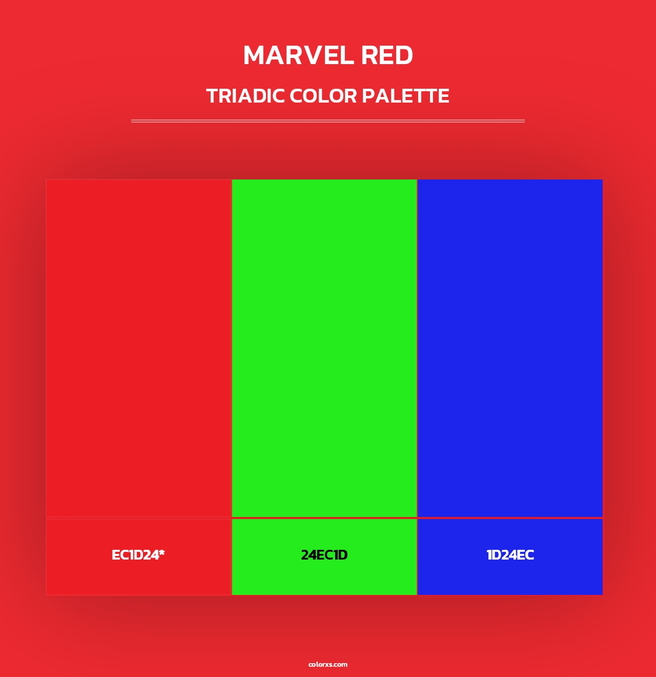 Marvel Red - Triadic Color Palette