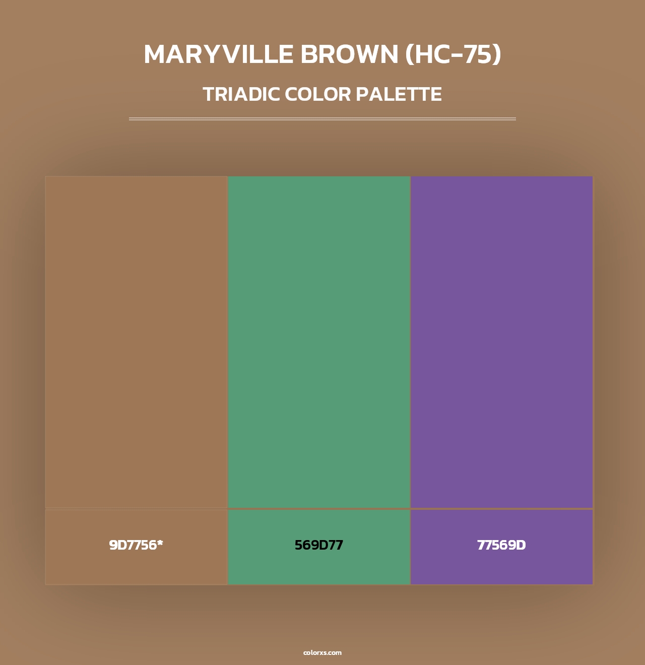 Maryville Brown (HC-75) - Triadic Color Palette