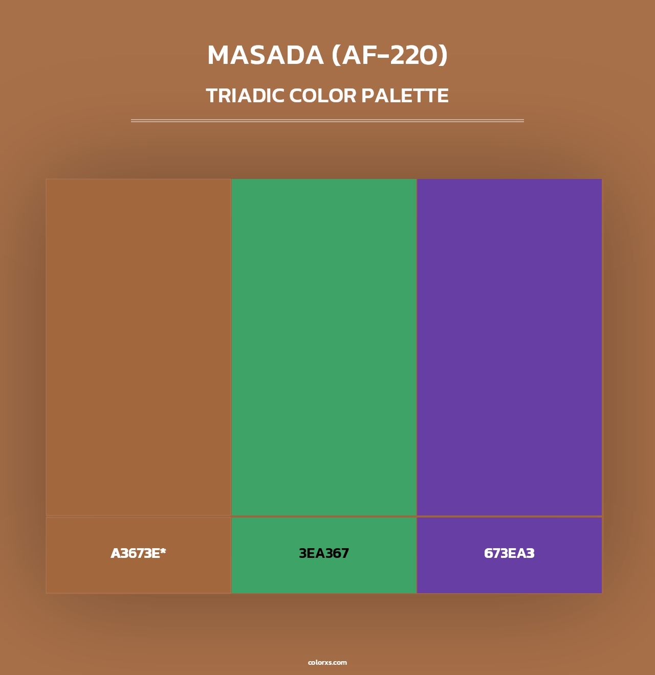 Masada (AF-220) - Triadic Color Palette