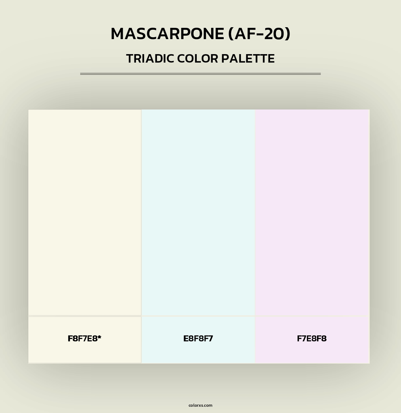 Mascarpone (AF-20) - Triadic Color Palette