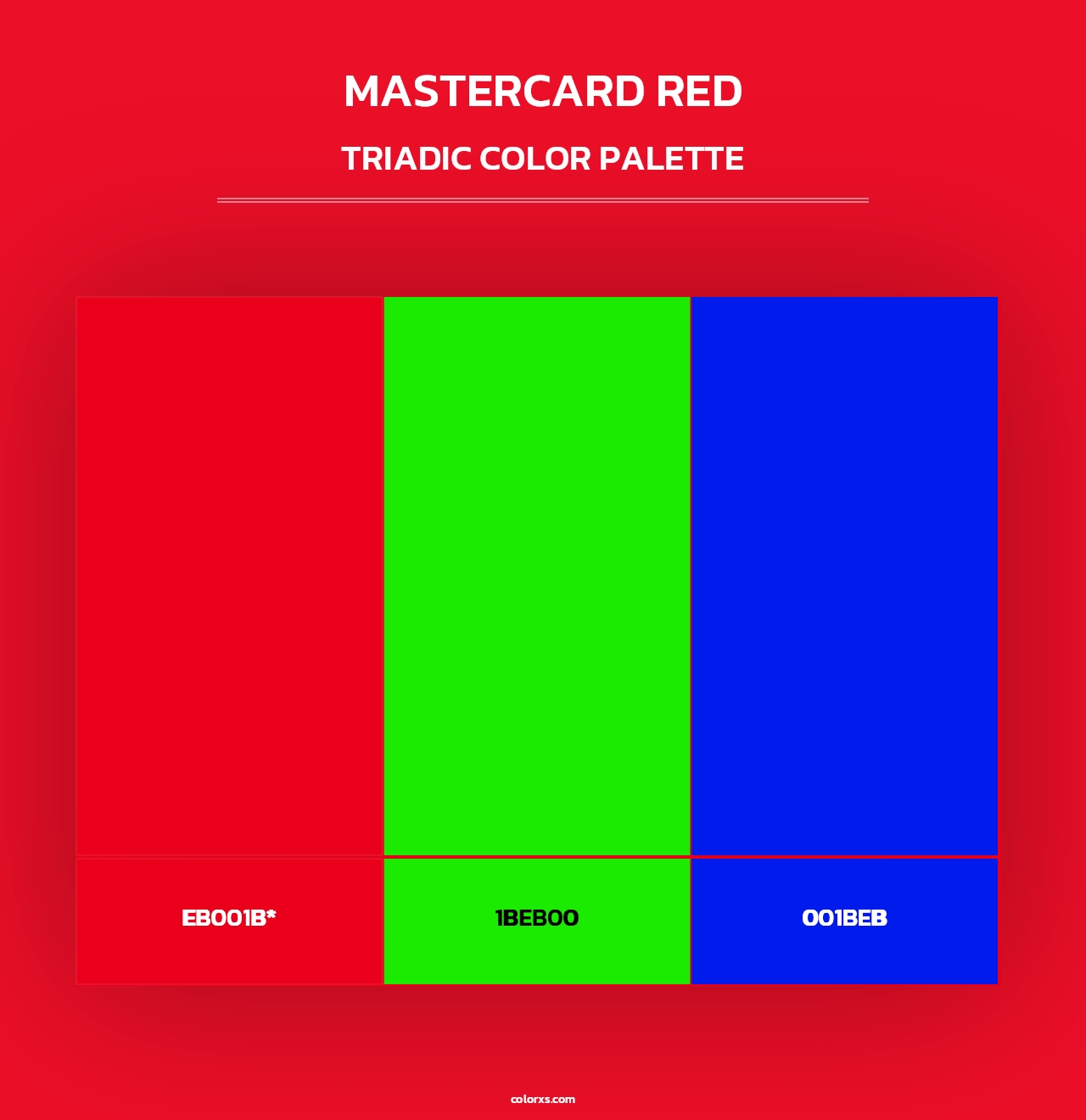 Mastercard Red - Triadic Color Palette