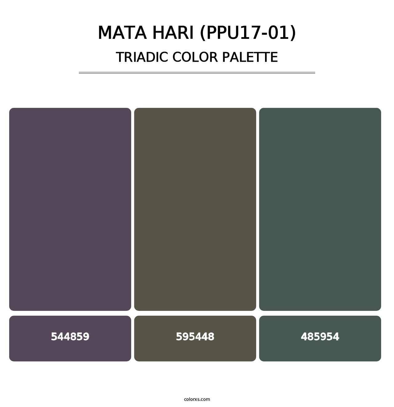 Mata Hari (PPU17-01) - Triadic Color Palette