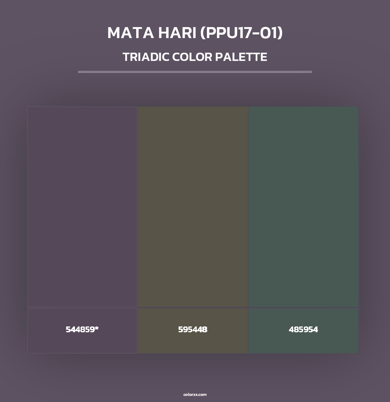 Mata Hari (PPU17-01) - Triadic Color Palette