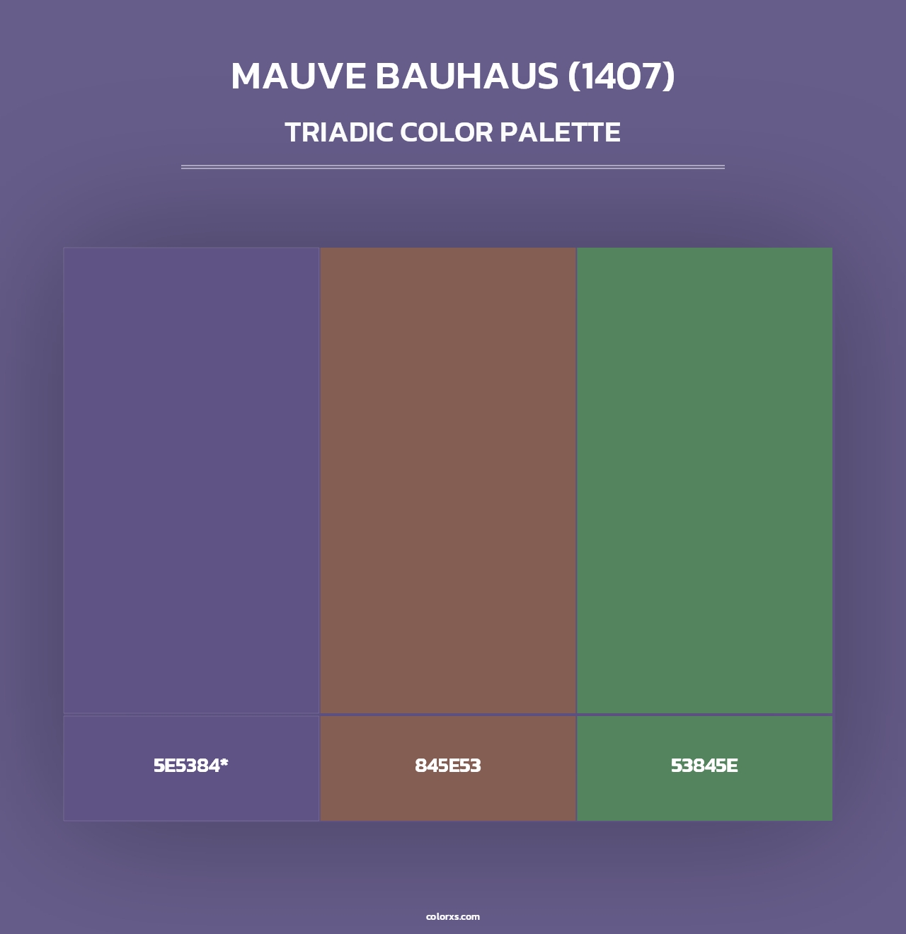 Mauve Bauhaus (1407) - Triadic Color Palette