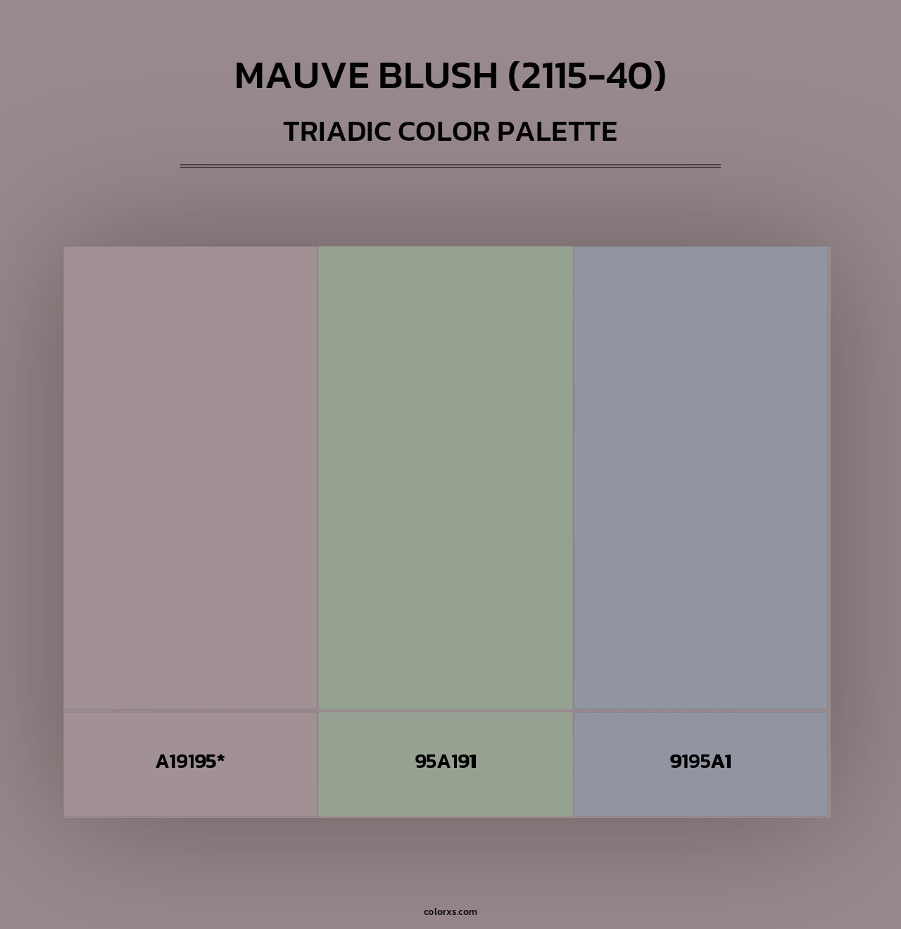 Mauve Blush (2115-40) - Triadic Color Palette