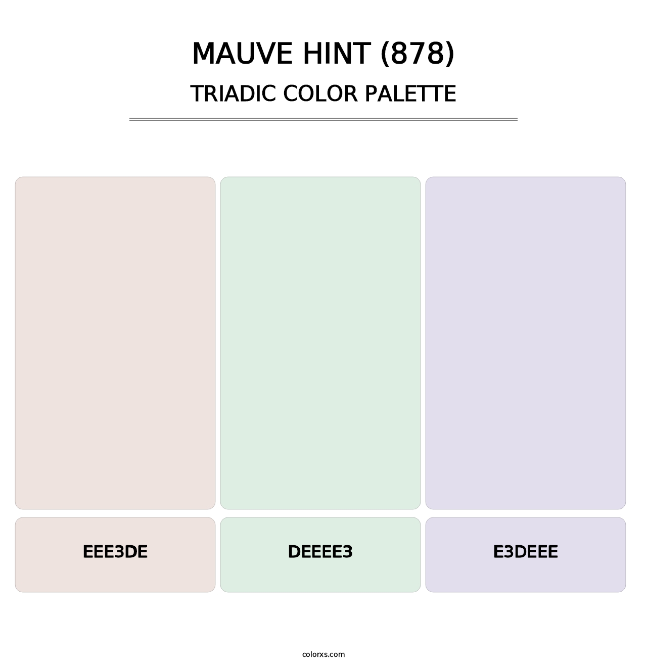 Mauve Hint (878) - Triadic Color Palette