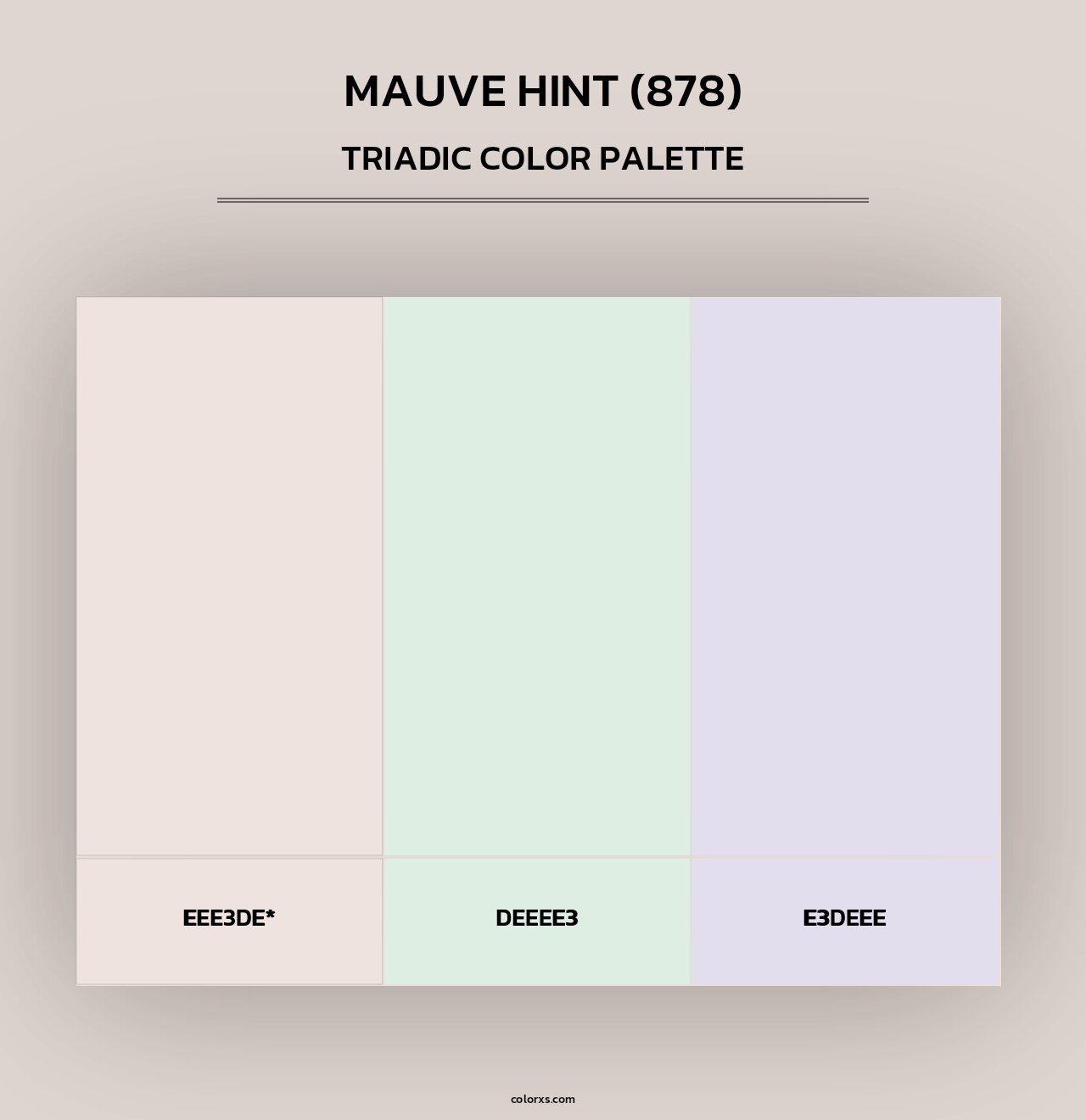 Mauve Hint (878) - Triadic Color Palette