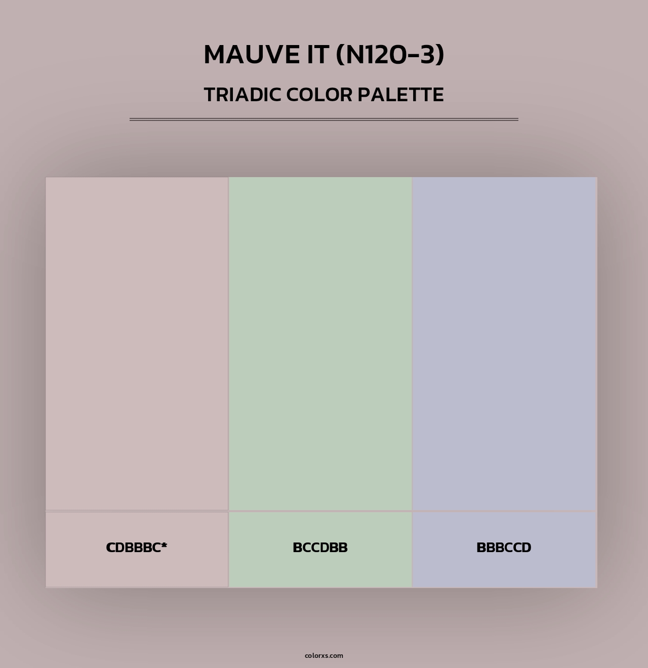Mauve It (N120-3) - Triadic Color Palette