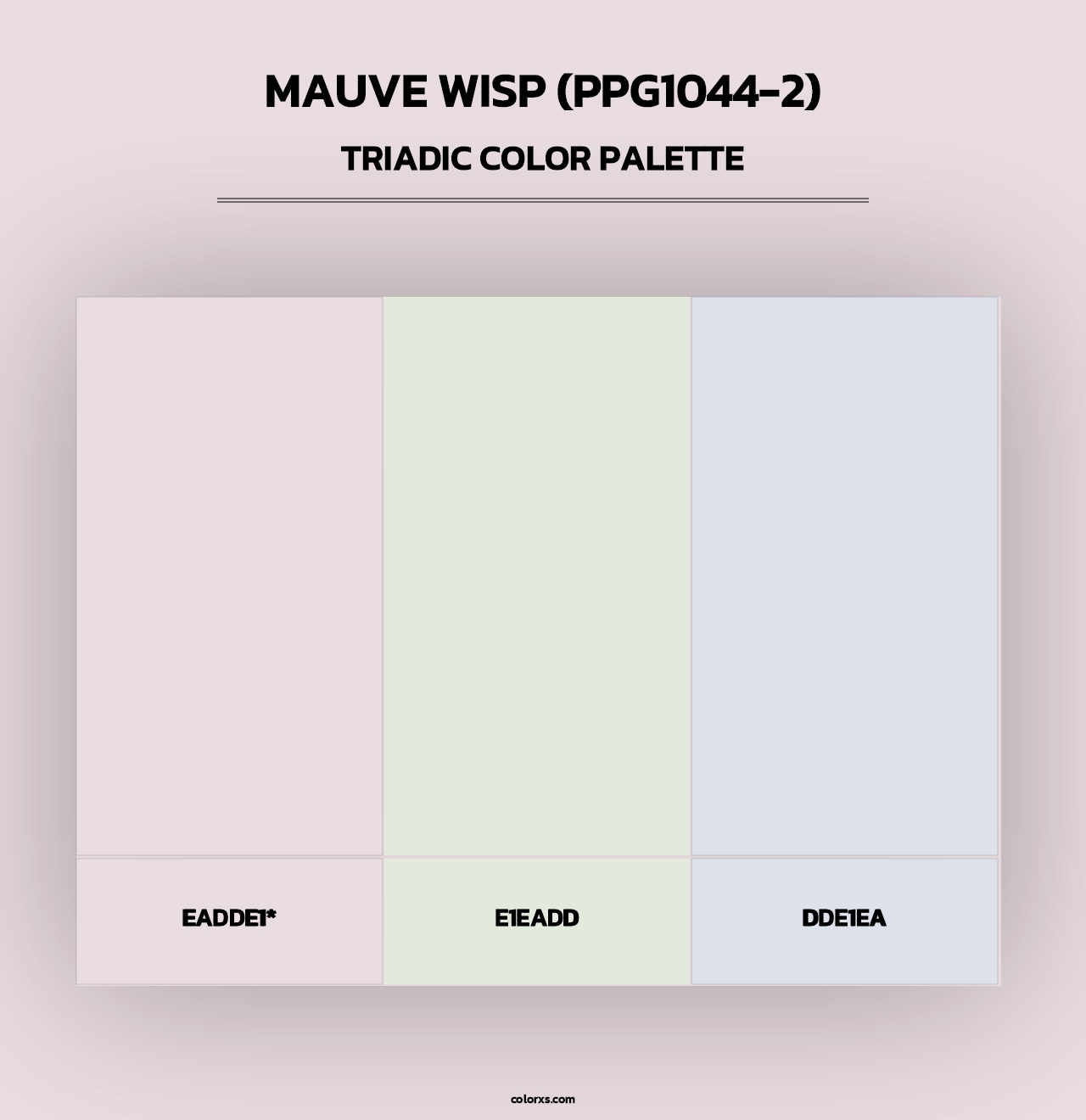 Mauve Wisp (PPG1044-2) - Triadic Color Palette