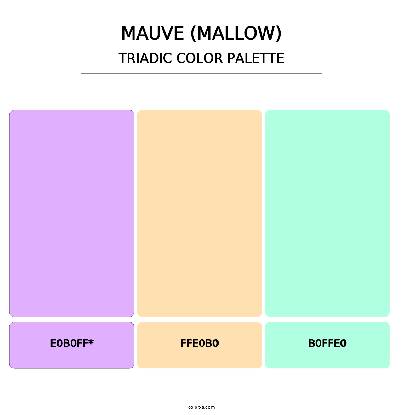 Mauve (Mallow) - Triadic Color Palette