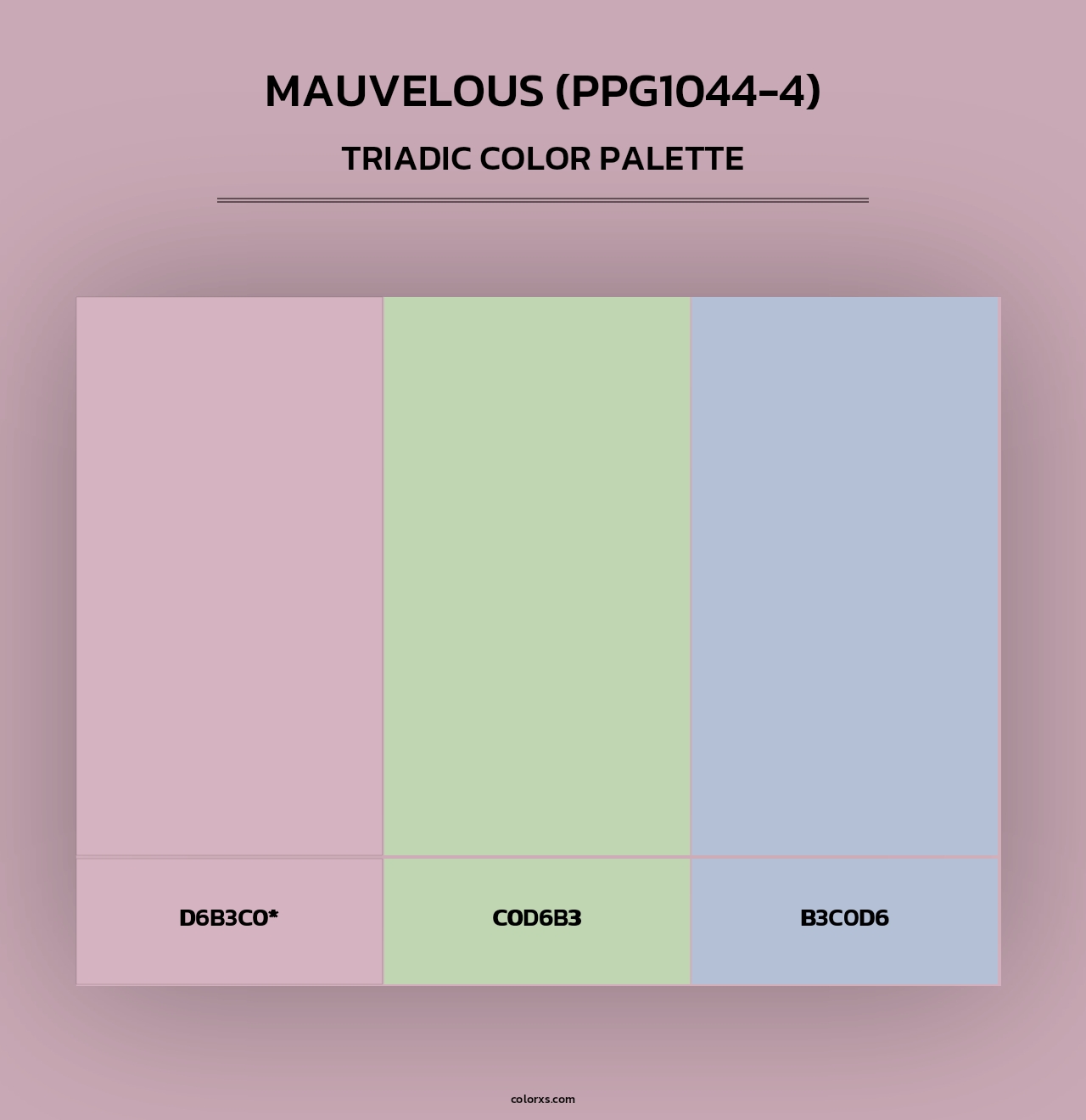 Mauvelous (PPG1044-4) - Triadic Color Palette