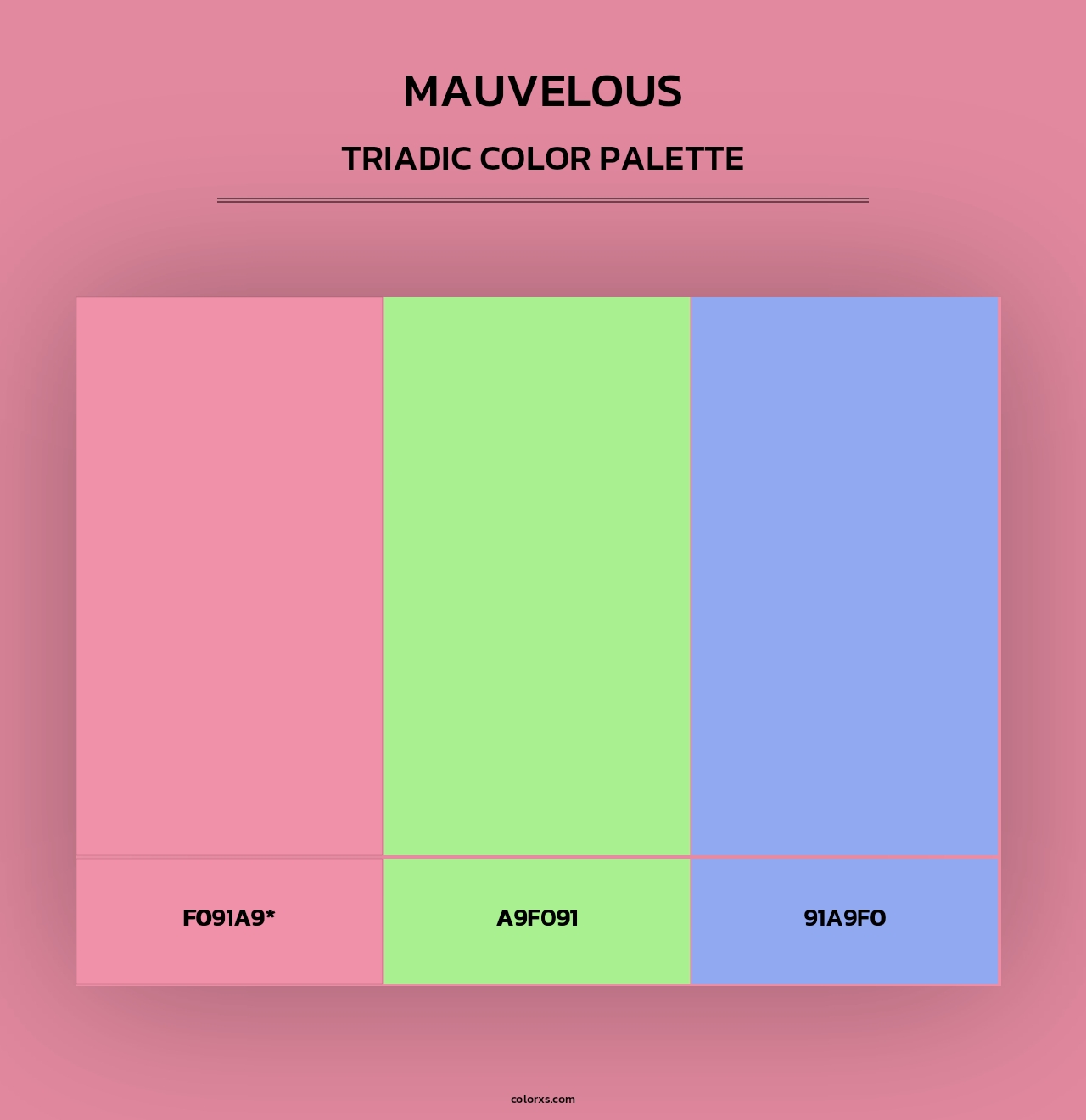 Mauvelous - Triadic Color Palette