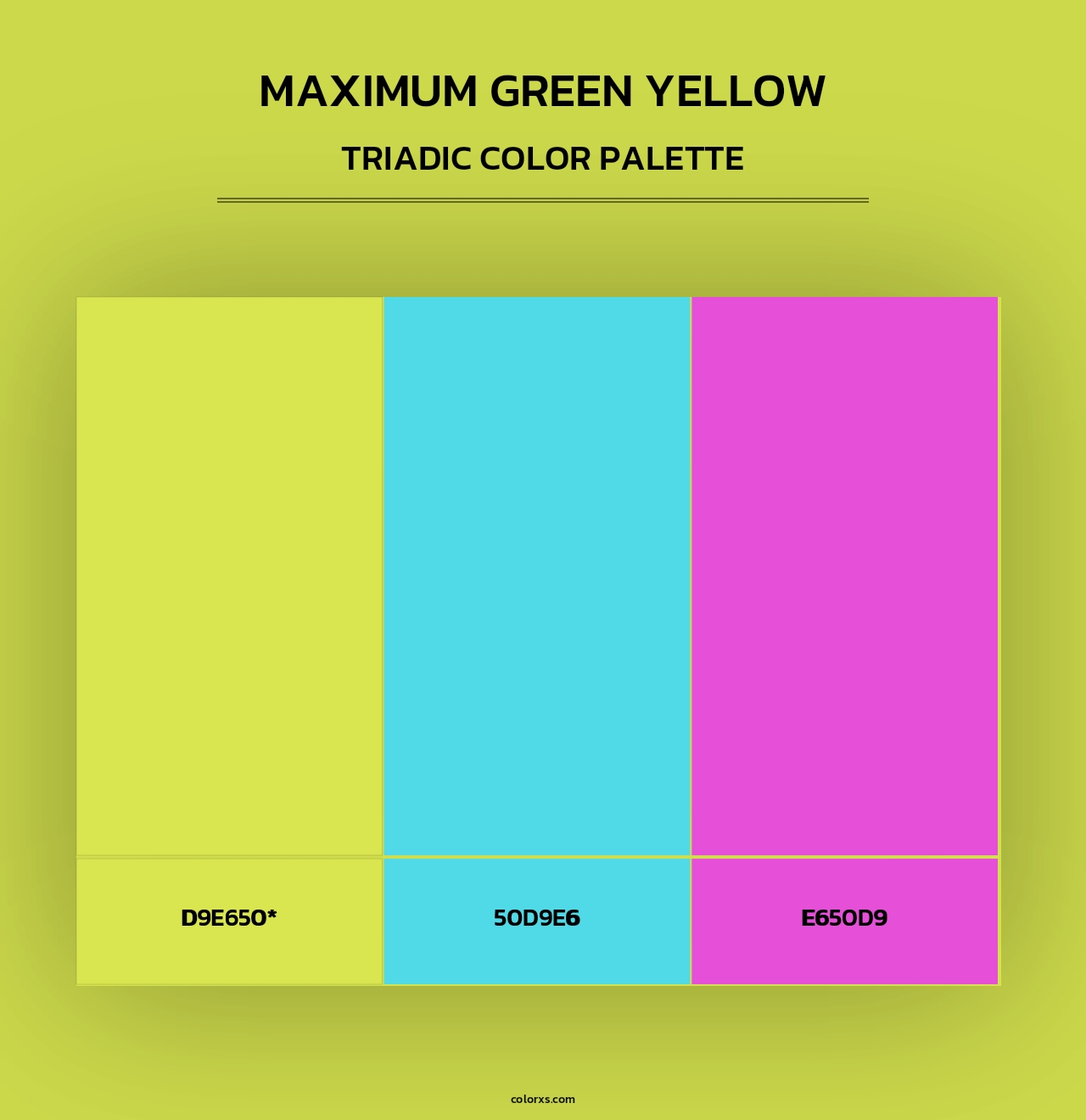 Maximum Green Yellow - Triadic Color Palette