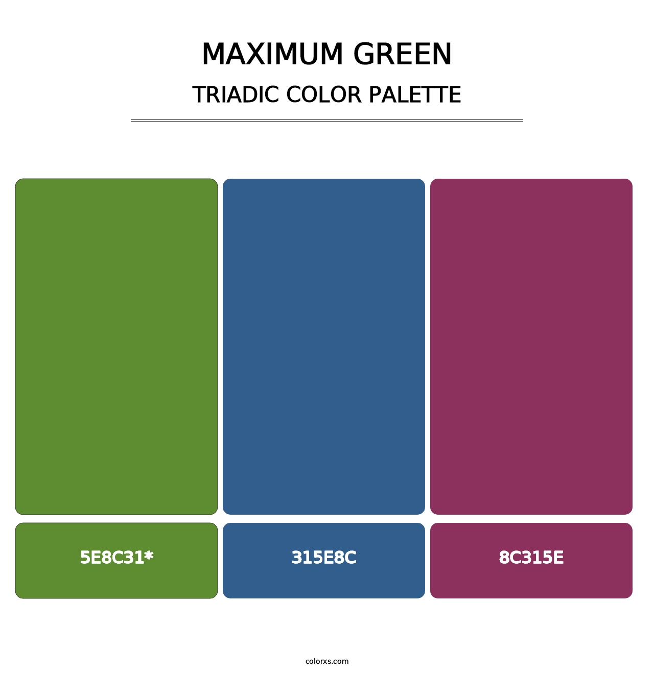 Maximum Green - Triadic Color Palette